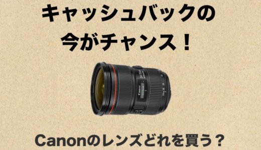 キャンペーンの今がチャンス！Canonレンズどれを買う？